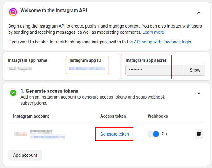 Instagram - Output Desk Settings